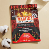 Tapis rouge Invitation de fête d'anniversaire