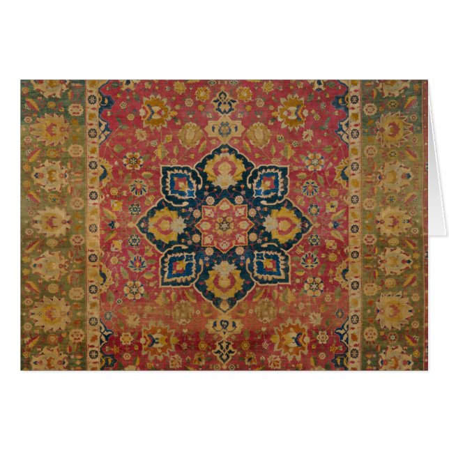 Tapis rouge or Kashan tapis Perse Asiatique (Devant horizontal)