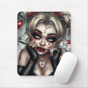 Tapis Sourie Woman with Clown Makeup 12 Muismat