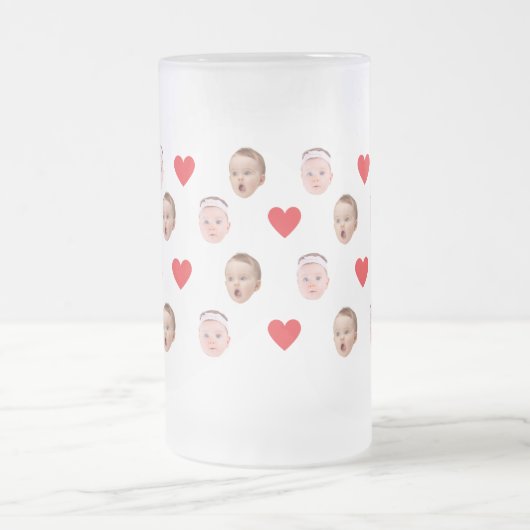 Tapis Visage, Mug Photo Personnalisé, Cadeau Bébé (Centre)