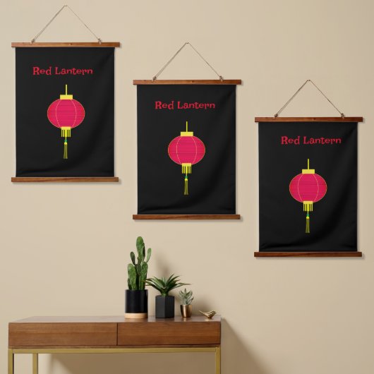 Tapisserie à lanterne rouge (Asymétrique)