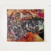 Tapisserie Abstraite de cyborg anatomique (Devant (Horizontal))