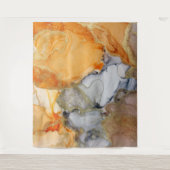 Tapisserie Abstraite Orange Grey Gold (Devant)
