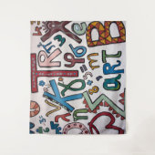 Tapisserie Alphabet colorée (Devant)