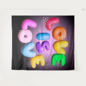 Tapisserie Arc-en-ciel 3D Fierté "L'amour est l'am (Devant (Horizontal))