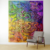 Tapisserie arc-en-ciel torsadée (En situation)