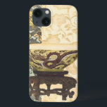 Tapisserie asiatique avec bol et design dragon<br><div class="desc">Une création Vision Studios,  cette peinture de style tapisserie asiatique décorative présente un charmant bol avec un grand design de dragon. Le bol est dressé contre un arrière - plan crème à imprimé floral. Donnez-le comme cadeau,  ou achetez-le pour vous-même!</div>