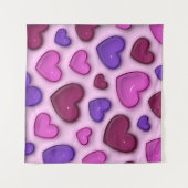 Tapisserie avec coeur brillant 3D (Devant (Horizontal))