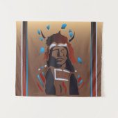 Tapisserie avec image amérindienne (Devant (Horizontal))