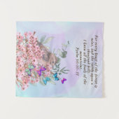 Tapisserie avec verset biblique et art de la natur (Devant (Horizontal))