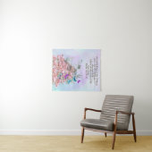 Tapisserie avec verset biblique et art de la natur (En situation (horizontale))