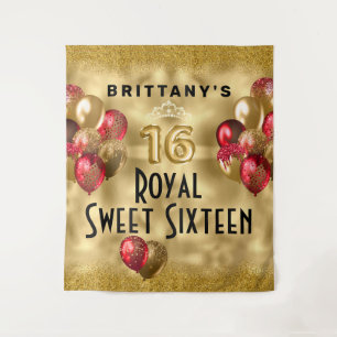 Tapisserie Ballons Pailletés Rouge Or Royal Sweet