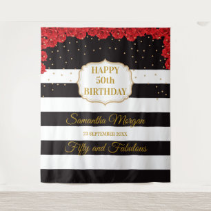 Tapisserie Bannière de Fond de Fête d'Anniversaire