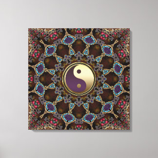 Tapisserie bohème Yin Yang Toile enveloppée