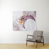 Tapisserie Boho Aquarelle Lune Attrape-Rêves (En situation (horizontale))