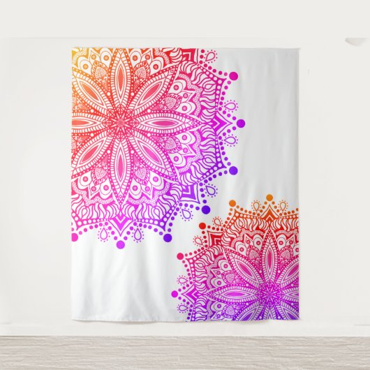 Tapisserie Boho Rainbow Mandala (Devant)