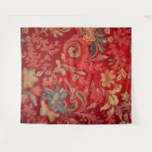 Tapisserie botanique - Floral sur rouge (Devant (Horizontal))