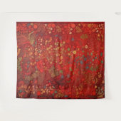 Tapisserie botanique - Flore impressionniste sur r (Devant (Horizontal))