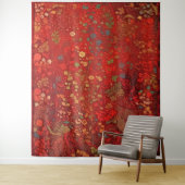 Tapisserie botanique - Flore impressionniste sur r (En situation)