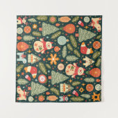 Tapisserie carré motif de Noël (Devant (Horizontal))