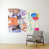 Tapisserie Chats Heureux - Texte personnalisé (En situation (horizontale))