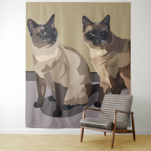 Tapisserie Chats Siamois