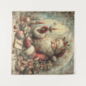 Tapisserie classique Père Noël de Noël (Devant (Horizontal))