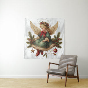 Tapisserie d'ange de Noël vintage