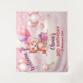 Tapisserie d'anniversaire de chat Kitty (Devant)