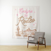 Tapisserie d'anniversaire pour fille à mâchoire mo (En situation)