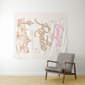 Tapisserie d'anniversaire pour fille à mâchoire mo (En situation (horizontale))