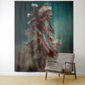 Tapisserie Danseur Amérindien (En situation)