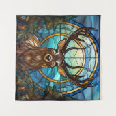 Tapisserie d'art de cerfs en verre (Devant (Horizontal))