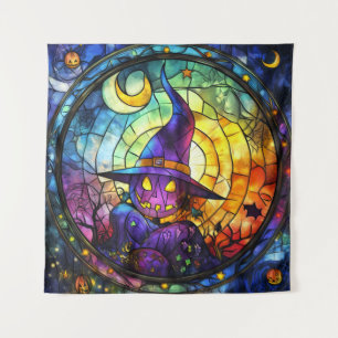 Tapisserie d'art Halloween en verre tendu Steampun