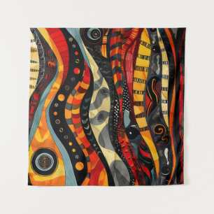 Tapisserie d'art tribal Motif africain