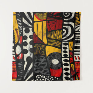 Tapisserie d'art tribal Motif africain