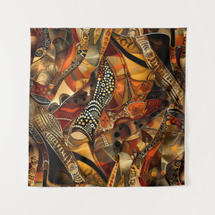 Tapisserie d'art tribal Motif africain