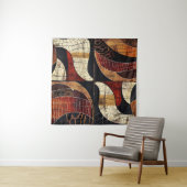 Tapisserie d'art tribal Motif africain (En situation (horizontale))