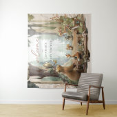 Tapisserie de Baby shower de bois (En situation)