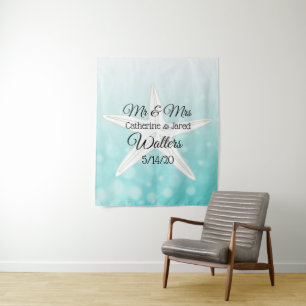 Tapisserie de bannière de mariage personnalisée ét