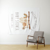 Tapisserie de bienvenue Baby Shower Boho Clothesli (En situation (horizontale))