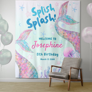Tapisserie de bienvenue d'anniversaire grande sirè