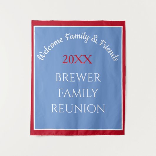 Tapisserie de bienvenue de réunion familiale (Devant)