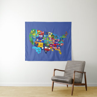 Tapisserie de carte USA