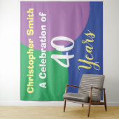 Tapisserie de célébration d'anniversaire 40 ans (En situation)