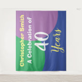 Tapisserie de célébration d'anniversaire 40 ans (Devant)