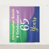 Tapisserie de célébration d'anniversaire 65 ans (Devant)