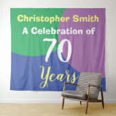 Tapisserie de célébration d'anniversaire de 70 ans (En situation (horizontale))