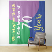Tapisserie de célébration d'anniversaire de 70 ans (En situation)