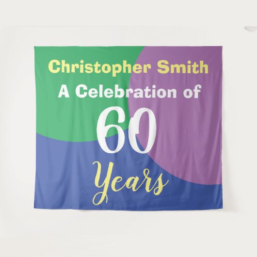 Tapisserie de célébration pour les 60 ans (Devant (Horizontal))